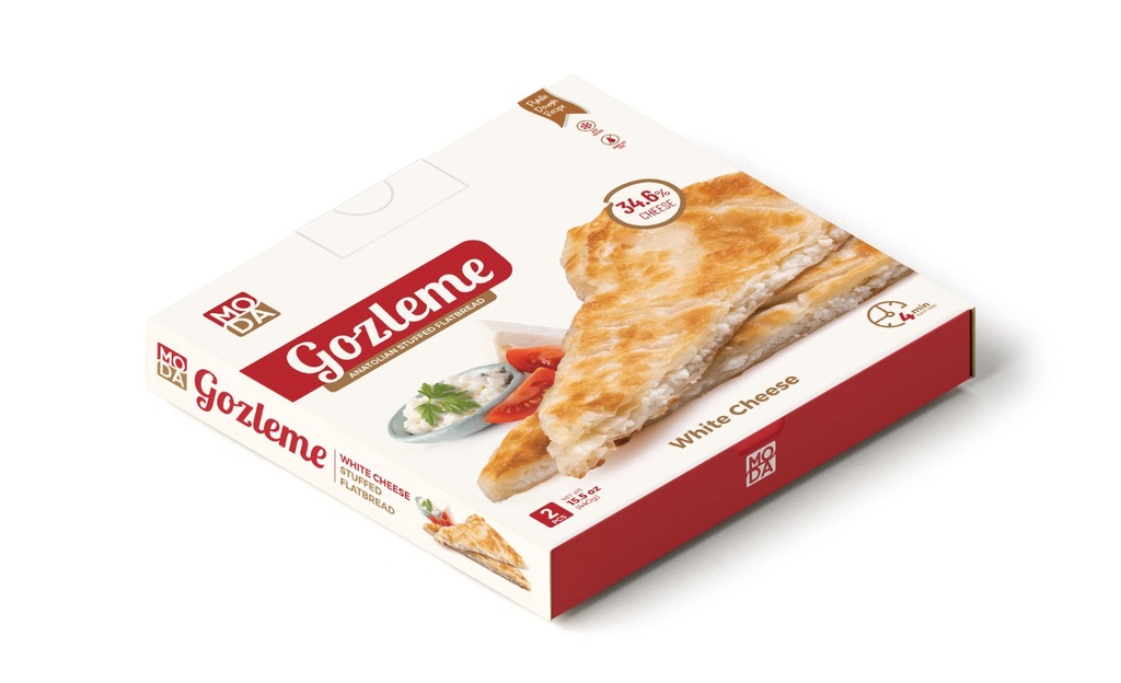 Moda Gozleme, Stuffed Flatbread, Eggplant,, 2pcs, 15.5oz (440g) x 12pack - 102005