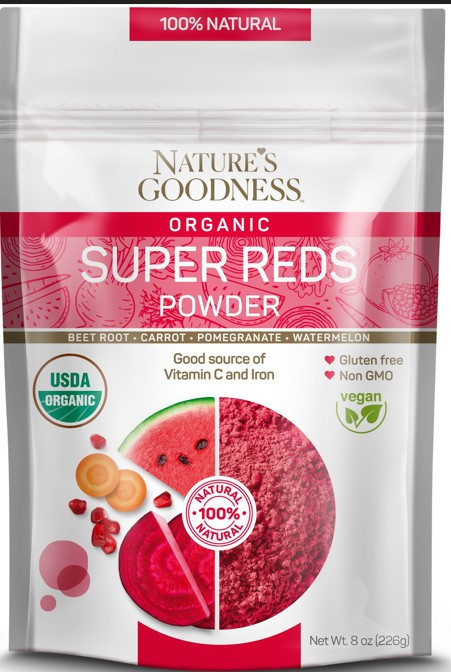 NATURE`S GOODNESS || USDA Organic Super Reds Powder || 8 oz || 6/CS - NG117