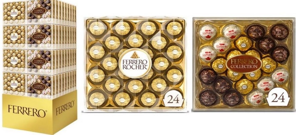 Ferrero Rocher & Collection Diamond Gift Box Floor Stand Display || 24 X 72 / CS - FR24