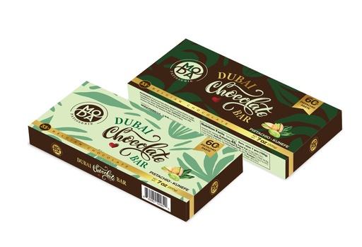 [520820] Moda Dubai Chocolate Bar, Pistachios - Kataifi, 7oz (200g) - 520820