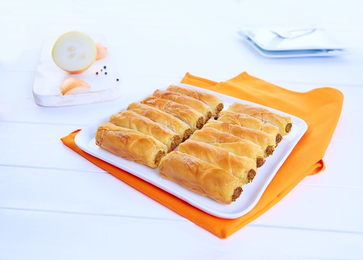 [400222] Moda Mom's Borek, Mini Roll Pie with Ground Beef, 1.33oz (37.8g) x 24pcs x 12trays (288pcs) - 400222