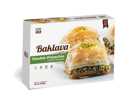 [100401] Moda Baklava with Double Pistachio, Gift Pack, 9pcs, 12oz (340g)  x 16pack - 100401