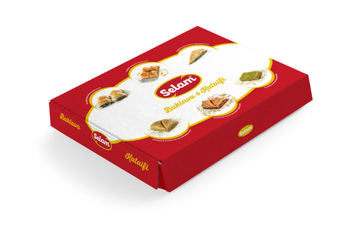 [800003] SELAM - Carrot Slice Pistachio Baklava, 16pcs, 3.5lbs (1587g) x 5pack - 800003