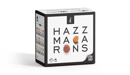 [300205] Hazz Macaron, Cafe 5 - Coconut, 24pcs x 3pack x 4box - 300205