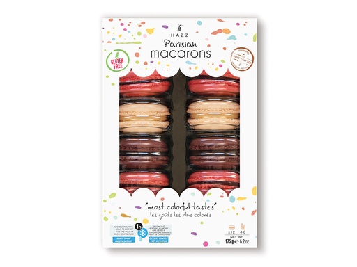[300104] Hazz Macaron, Love 2 (Chocolate-Raspberry-Vanilla), 12pcs x 6pack x 4box - 300104