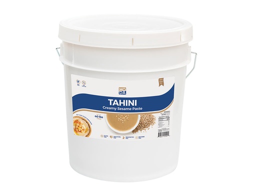 [102801] Moda Tahini, Creamy Sesame Paste, Pail, 40lbs (18kg) - 102801