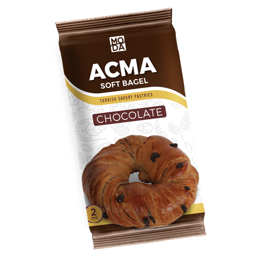 [102607] Moda Acma, Soft Bagel, Chocolate, 4oz (112g) x 2pcs x 15pack - 102607