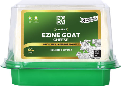 [101743] Moda Ezine Goat Cheese, Sliced, Green Label, 16oz (454g) x 8pack - 101743