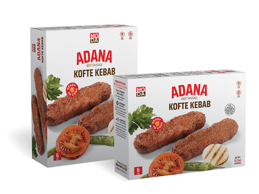[101417] Moda Kofte Kebab, Beef, Adana Style, 6pcs, 13.3oz (377g) x 16pack - 101417