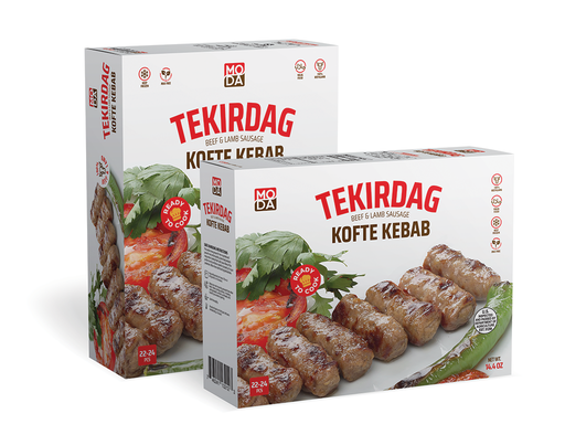 [101415] Moda Kofte Kebab, Beef, Tekirdag  Style, 22-24pcs, 14.4oz (408g) x 16pack - 101415