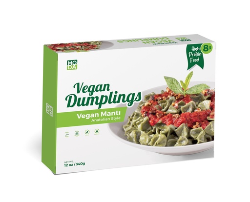 [101001] Moda Vegan Spinach Dumplings, 12oz x 16pack - 101001