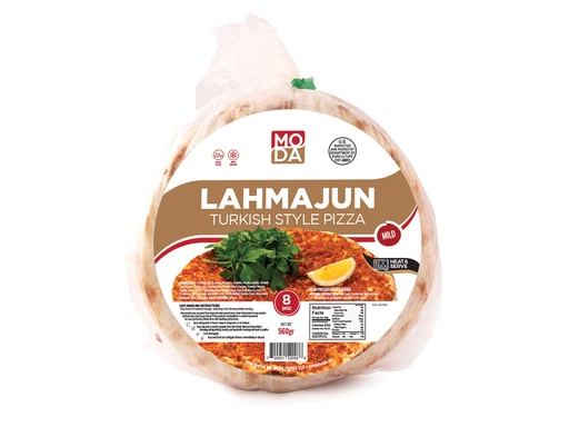 [100901] Moda Lahmajun with Beef, Mild, Plastic Bag, 7inc, 1.2lbs (560g), 8pcs x 12pack - 100901
