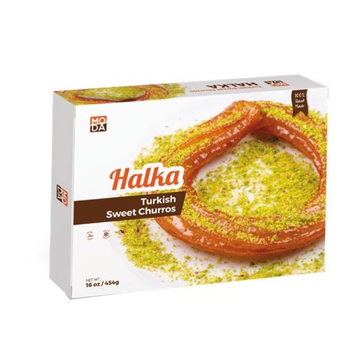 [100445] Moda Turkish Sweet Churros (Halka Tatlisi), Gift Pack, 6pcs, 16oz x 12pack - 100445