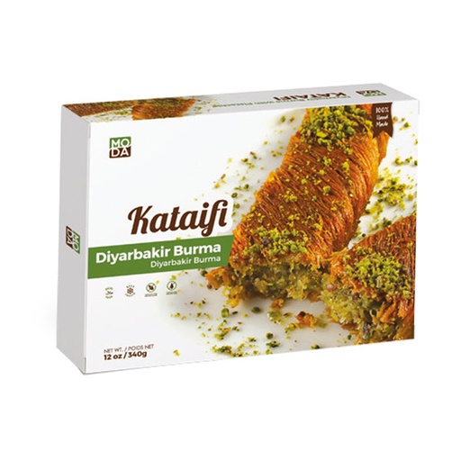 [100422] Moda Kataifi, Diyarbakir Burma with Pistachio, Gift Pack, 4pcs, 12 oz (340g) x 16pack - 100422