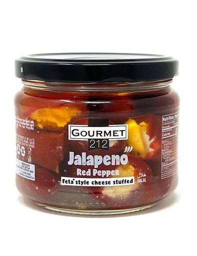 [MM01439] Gourmet212 Cheese Stuffed Red Jalapeno Pepper 12x300cc Jar - MM01439