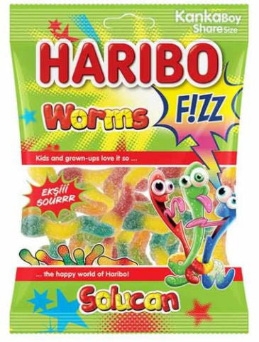 [HR20] HARIBO 70 GR (SOUR WORMS) *24 / CS - HR20
