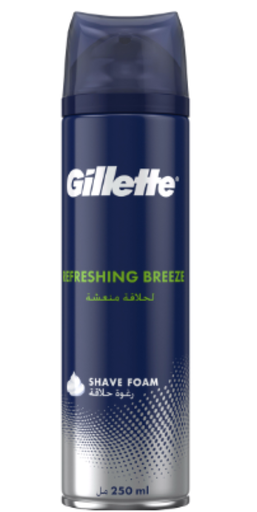 [GLT10] GILLETTE SHAVING FOAM REFRESHING 250ML X 6 - GLT10