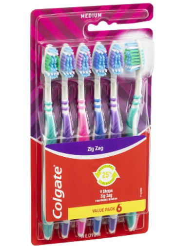 [COLTB04] COLGATE TOOTHBRUSH ZIGZAG DEEP CLEAN 6PCK X 36 - COLTB04