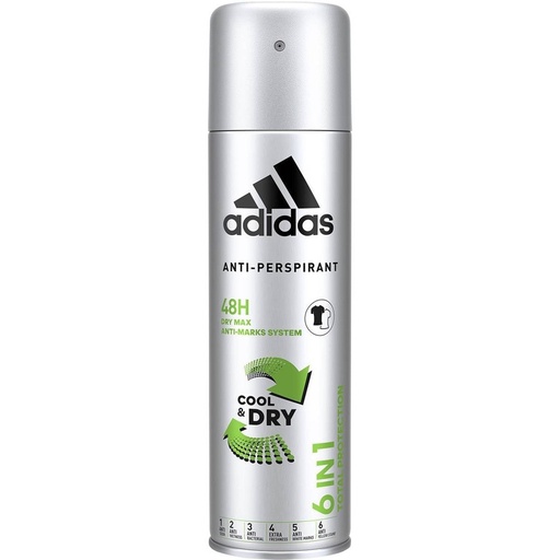 [ADS02] Adidas Deo 6 IN1 For Men 150ml X 12 - ADS02