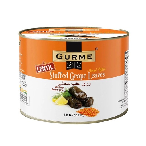 [MM00834] Gurme212 Premium Lentil Stuffed Vine Leaves 4.4lbs x 6/CS - MM00834