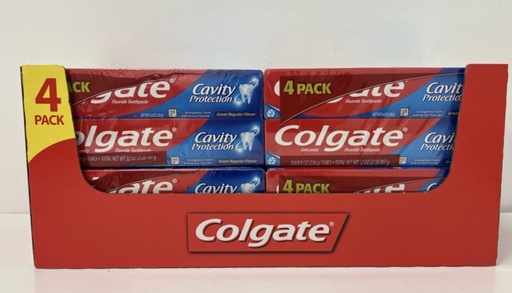 [COL8C32] COLGATE 8 X 4PK X 8OZ | CAVITY PROTECTION || 32/CS - COL8C32