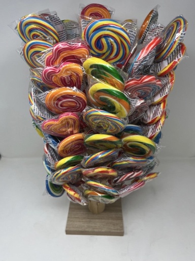 [KEN03] COCCOCANDY WHIRLY LOLLIPOP WITH WOOD STAND 30GX100PCS - KEN03