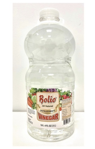[KBV300] BOLIO DISTILED WHITE VINEGAR 101.4 FL.OZ (3L) X 4/CS - KBV300