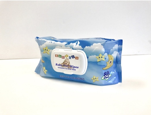 [CC01] BABYISH WET TOWEL WIPES | 80CT 24/CS | BLUE - CC01