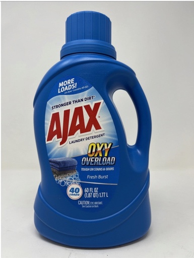 [AJ11] AJAX LIQUID LAUNDRY DETERGENT | 60 OZ x 6 | OXY OVERLOAD - AJ11