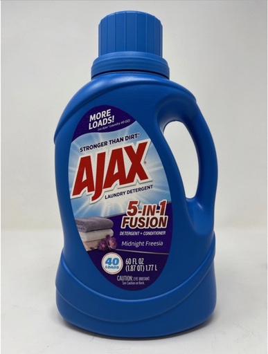 [AJ10] AJAX LIQUID LAUNDRY DETERGENT | 60 OZ x 6 | 5 IN 1 FUSION - AJ10