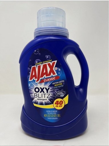 [AJ07] AJAX LIQUID LAUNDRY DETERGENT | 40 OZ x 9 | OXY - AJ07