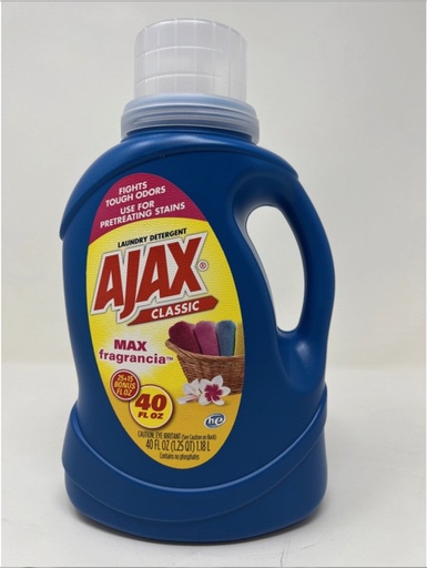 [AJ08] AJAX LIQUID LAUNDRY DETERGENT | 40 OZ x 9 | CLASSIC ORIGINAL - AJ08