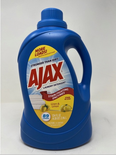 [AJ13] AJAX LIQUID LAUNDRY DETERGENT | 134 OZ x 4 | LINEN & LEMON - AJ13