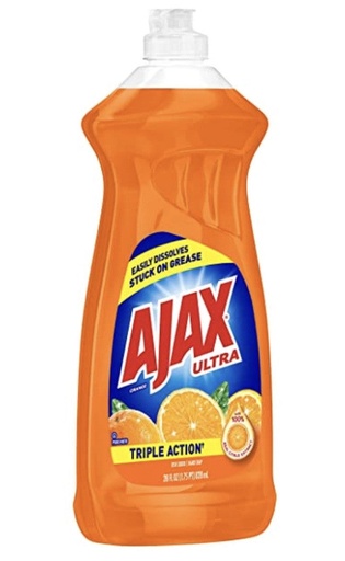 [AJ05] AJAX DISH LIQUID | 28 OZ x 9 | ORANGE - AJ05
