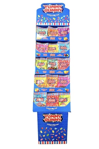[DSY02] Yummy Gummy Mix Flavor Gummies Shipper 5.30 Oz. x 80 Pcs. || DISPLAY - DSY02