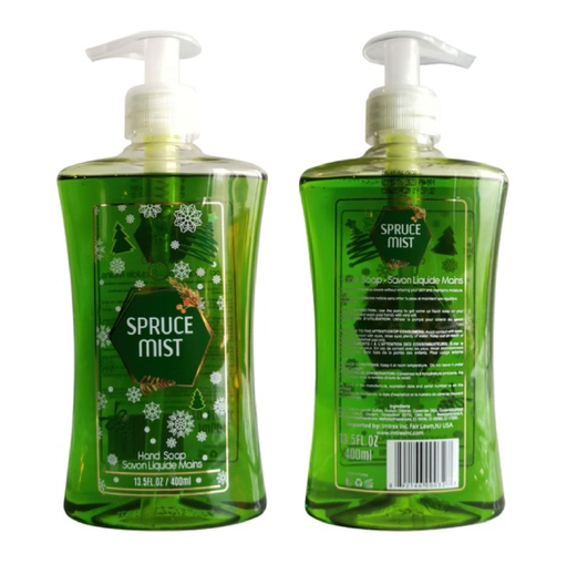 [TH32] WINTER THEMED LIQUID SOAPS || 400 ML x 12 || SPRUCE MIST - TH32