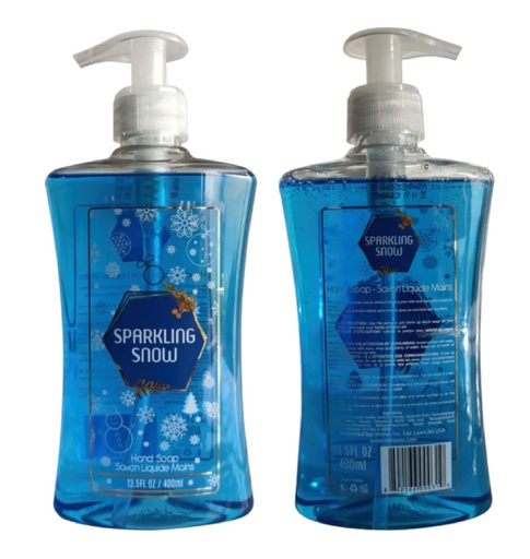 [TH31] WINTER THEMED LIQUID SOAPS || 400 ML x 12 || SPARKLING SNOW - TH31