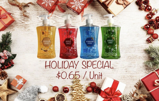 [TH30] WINTER THEMED LIQUID SOAPS || 400 ML x 12 || APPLE SPICE - TH30