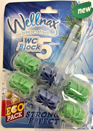 [BEV02] WELLNAX TOILET BLOCKS DOUBLE PACK ( Pine ) 2x57gX 24/CS - BEV02