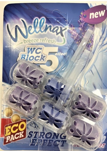[BEV03] WELLNAX TOILET BLOCKS DOUBLE PACK ( Lavander ) 2x57gX 24/CS - BEV03