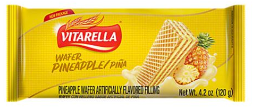 [VIT06] Vitarella Pineapple Wafers, 4.23 Oz x 24 /CS - VIT06