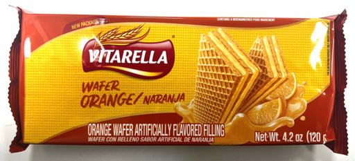 [VIT04] Vitarella Orange Wafers, 4.23 Oz x 24 /CS - VIT04
