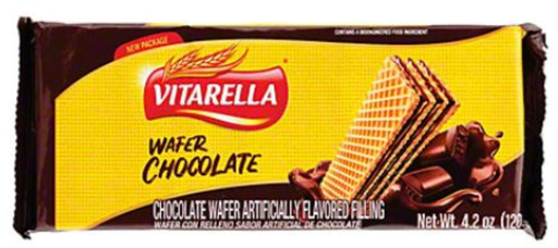 [VIT01] Vitarella Chocolate Wafers, 4.23 Oz x 24 /CS - VIT01