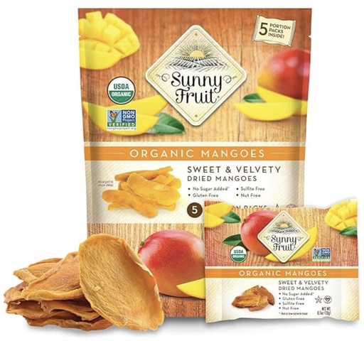 [SF010] Sunny Fruit Organic Mango 5 Pack 18 x (1.06 x 5) - SF010