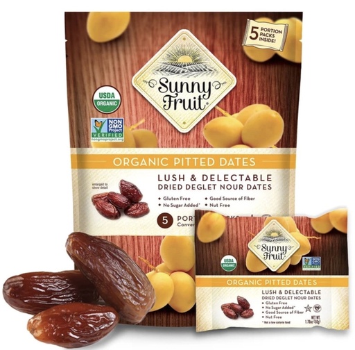 [SF055] Sunny Fruit Organic Dates 5 Pack 18 x (1.76 x 5) - SF055