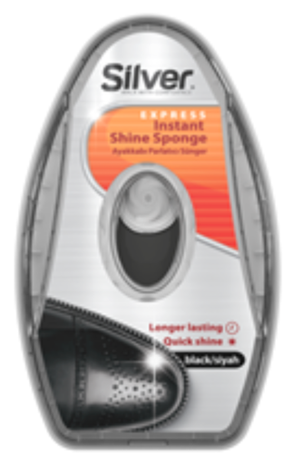 [SLV21] SILVER SHINE SPONGE WITH RESERVOIR | 48/CS | BLACK - SLV21