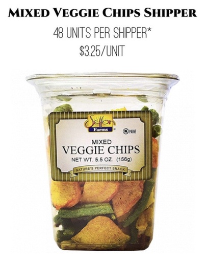 [ST00] SETTON FARMS ASSORTED VEGETABLE CHIPS | 5.5 OZ x 48 || MIXED VEGGIE SHIPPER - ST00