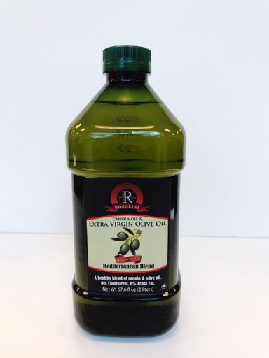 [ROSBC02] ROSOLINI EVOO+CANOLA BLEND OIL || 68 fl oz (2000ml) x 6 || BLEND 2 LITERS CANOLA || - ROSBC02
