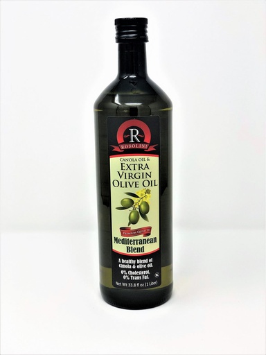 [ROSB01] ROSOLINI EVOO+CANOLA BLEND OIL || 34 fl oz(1000ml) X 12 || BLEND 1 LITER CANOLA ||* - ROSB01
