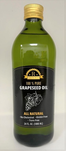 [ROSG01] ROSOLINI %100 GRAPESEED OIL || 34 fl oz (1000ml) x 12 || TR - ROSG01